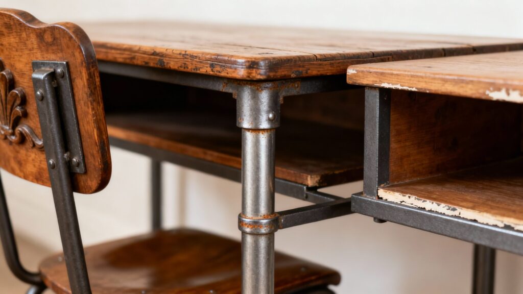 Mobilier fer et bois : le choix du style et de la durabilité sans aucun texte