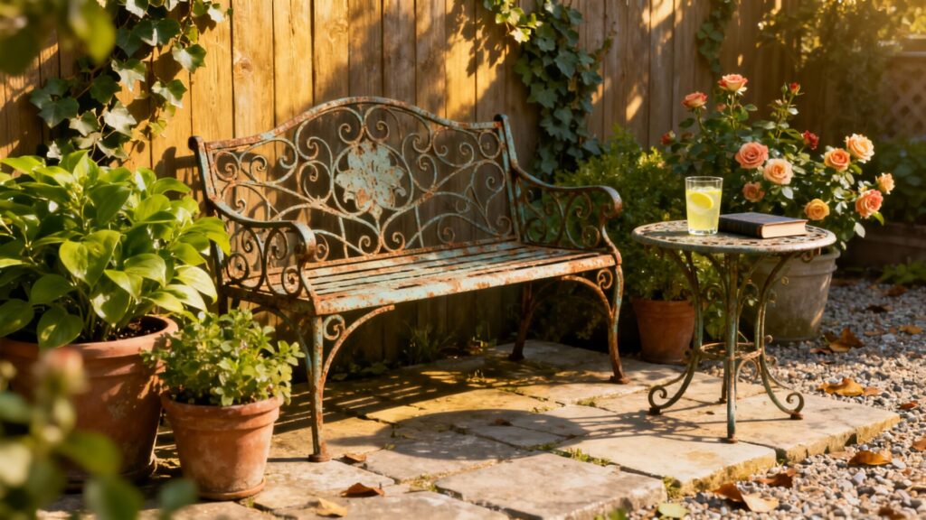 Pourquoi choisir un mobilier de jardin en fer forgé pour votre extérieur sans aucun texte
