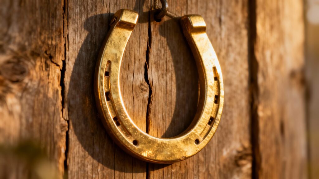 Comment se positionne un fer à cheval en décoration pour porter chance sans aucun texte